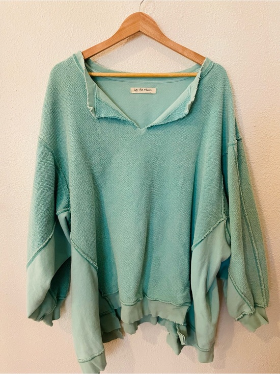 We The Free Tops - Free People We The Free The Band Pullover Mint Green Size Small Cotton Oversized